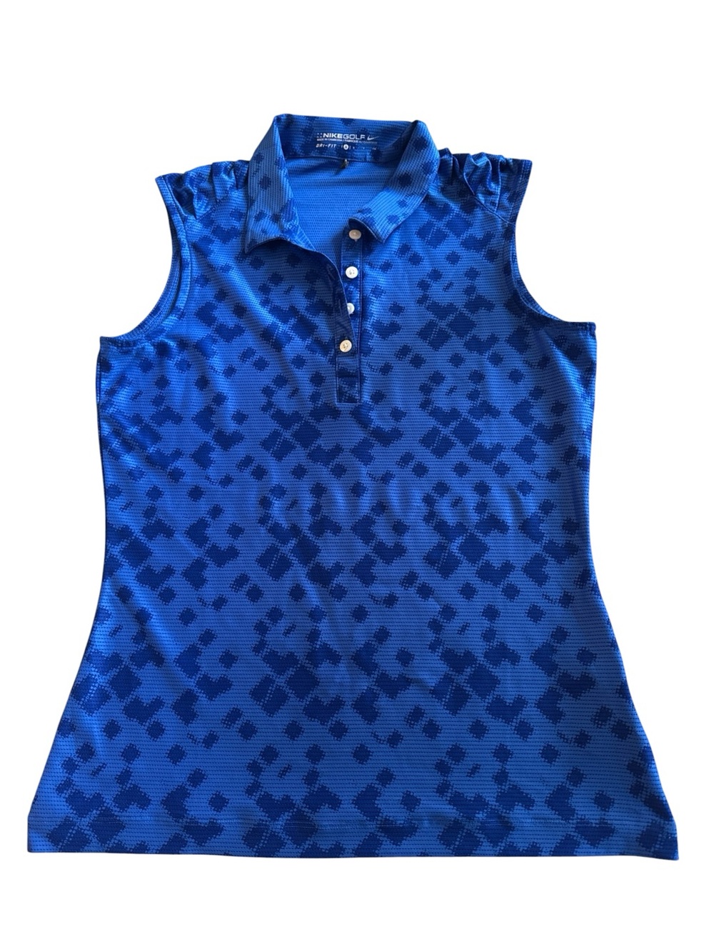 Nike Women's Royal Blue Sleeveless Polo Tank S